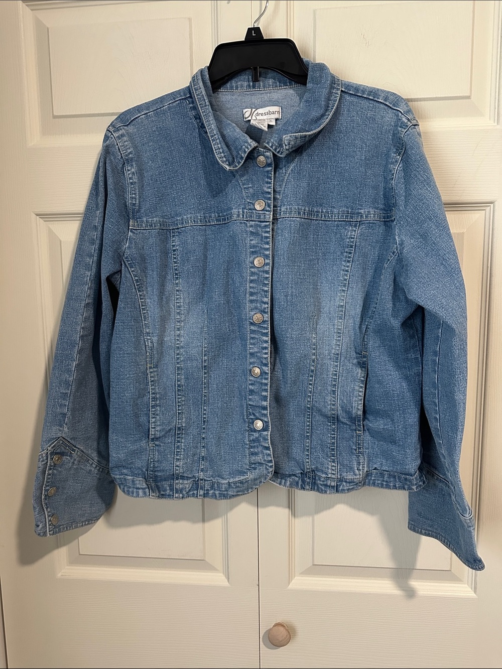 dressbarn Light Blue Denim Button-Up Jacket size XL